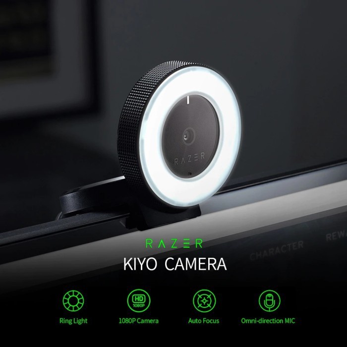 Webcam Razer Kiyo With Ring Light Full HD - Streaming Webcam - Gaming