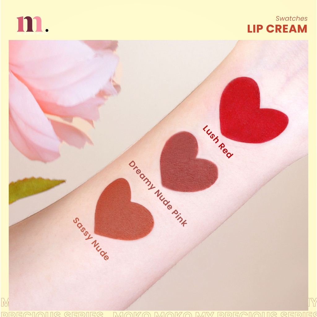 ⭐BAGUS⭐ MOKO MOKO My Precious Lipcream Matte | Lush Red Dreamy Sasy Nude | Lipcream