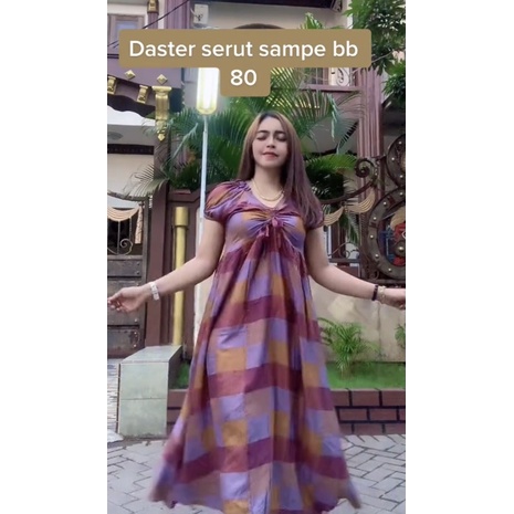 daster serut ld 115 motif kotak