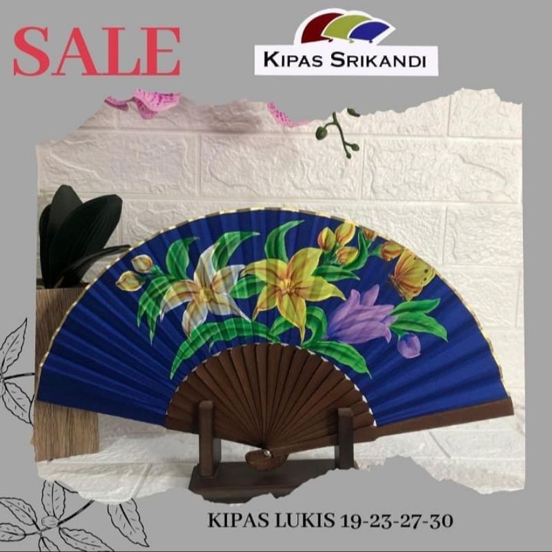 Handmade/kerajinan tangan/handicraft/Kipas Srikandi Lukis