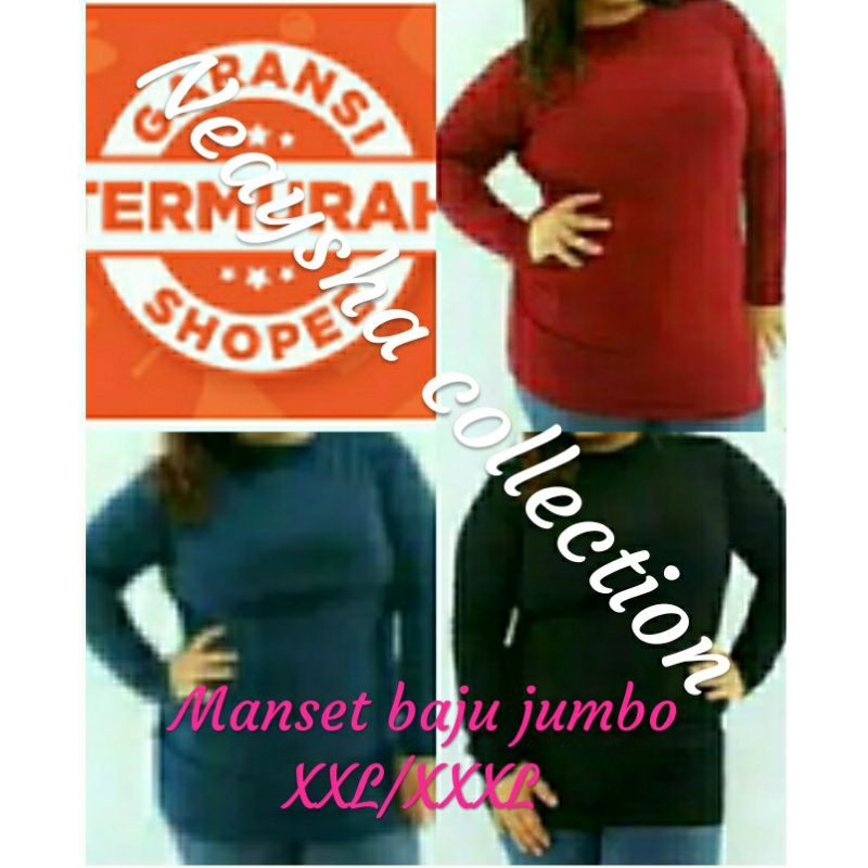 Manset baju dalaman JUMBO XXL/XXXL Bahan spandek rayon superpremium