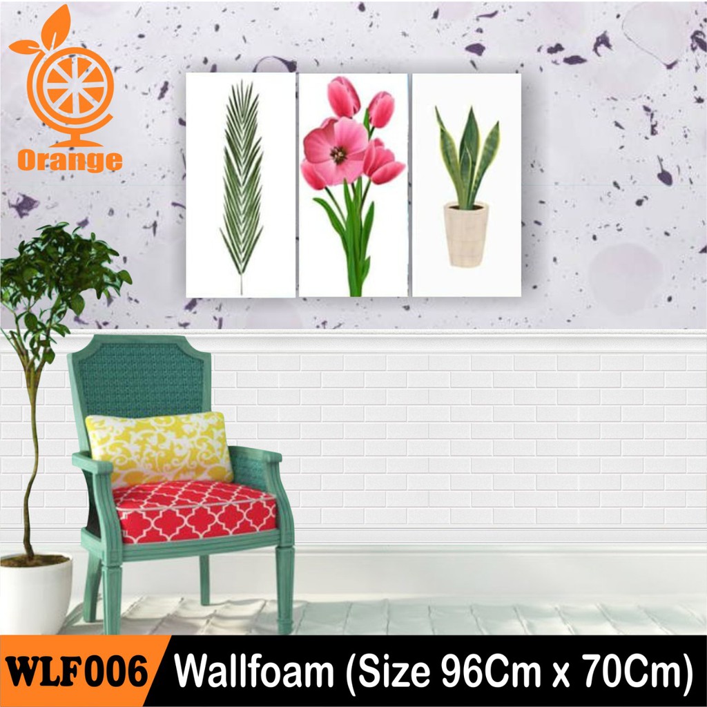 Wallpaper dinding 3d foam / Wallpaper dinding kamar tidur anak wallstiker Foam 3D Wallfoam Motif Kayu