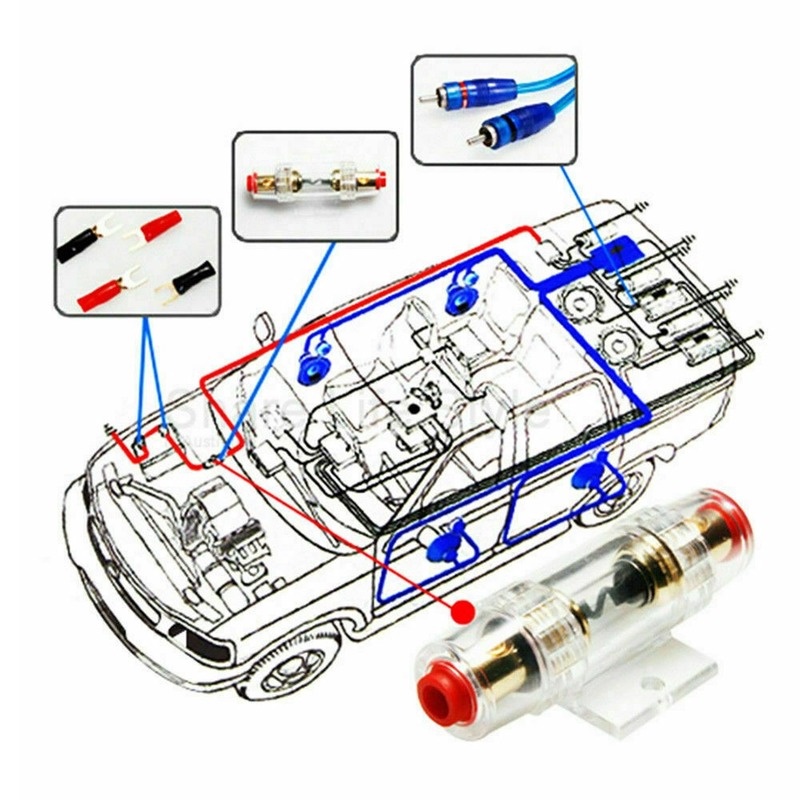 10GA 1500W Kabel Audio Mobil Full Set