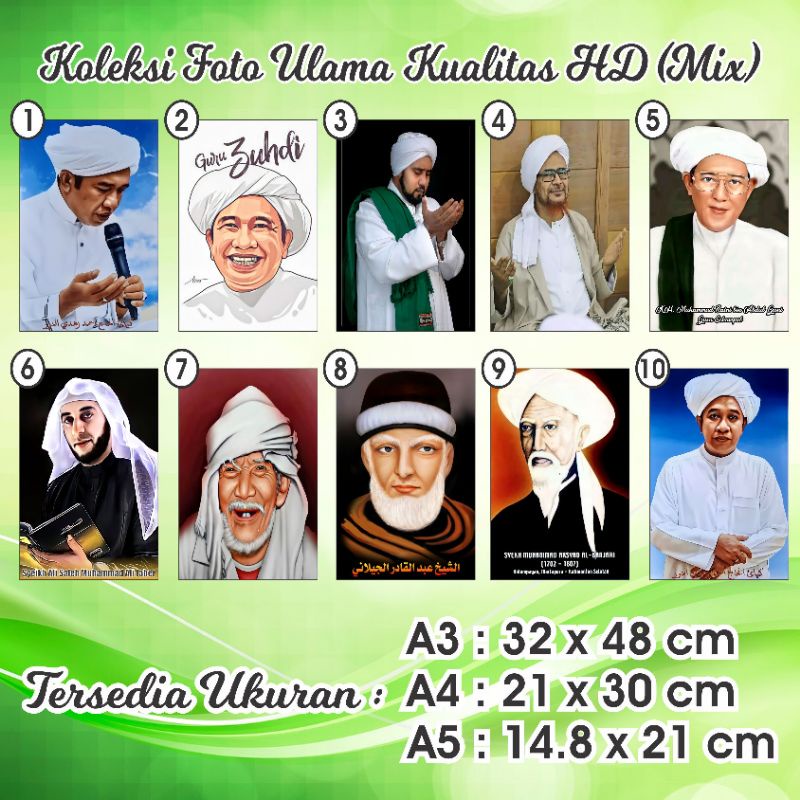 POSTER FOTO ULAMA/HABAIB KUALITAS HD