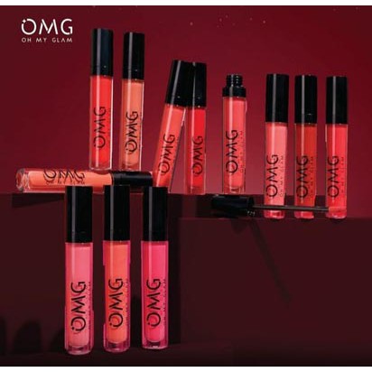 [ORI Waterproof] OMG Oh My Glam Matte Kiss Lip Cream 3.5g ( lipstick lipstik lipcream ) ✔️BPOM halal