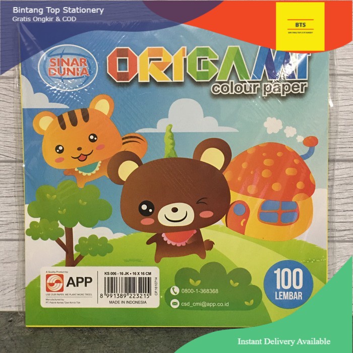 

[BTS] Kertas Lipat Origami Paper Sidu Sinar Dunia 12x12 100 lembar