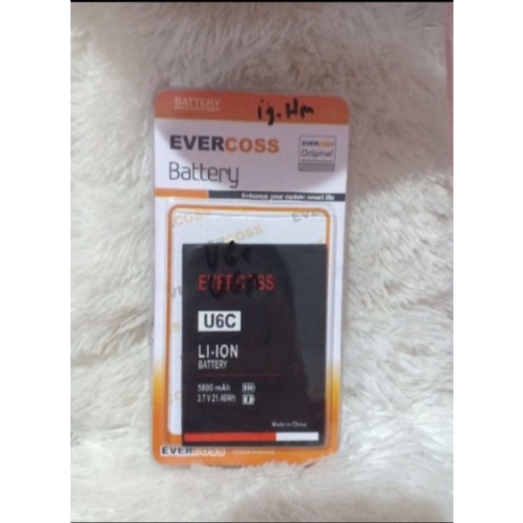 BATERAI EVERCOSS  U6C 5800 MAH ORIGINAL OEM PACKING MIKA