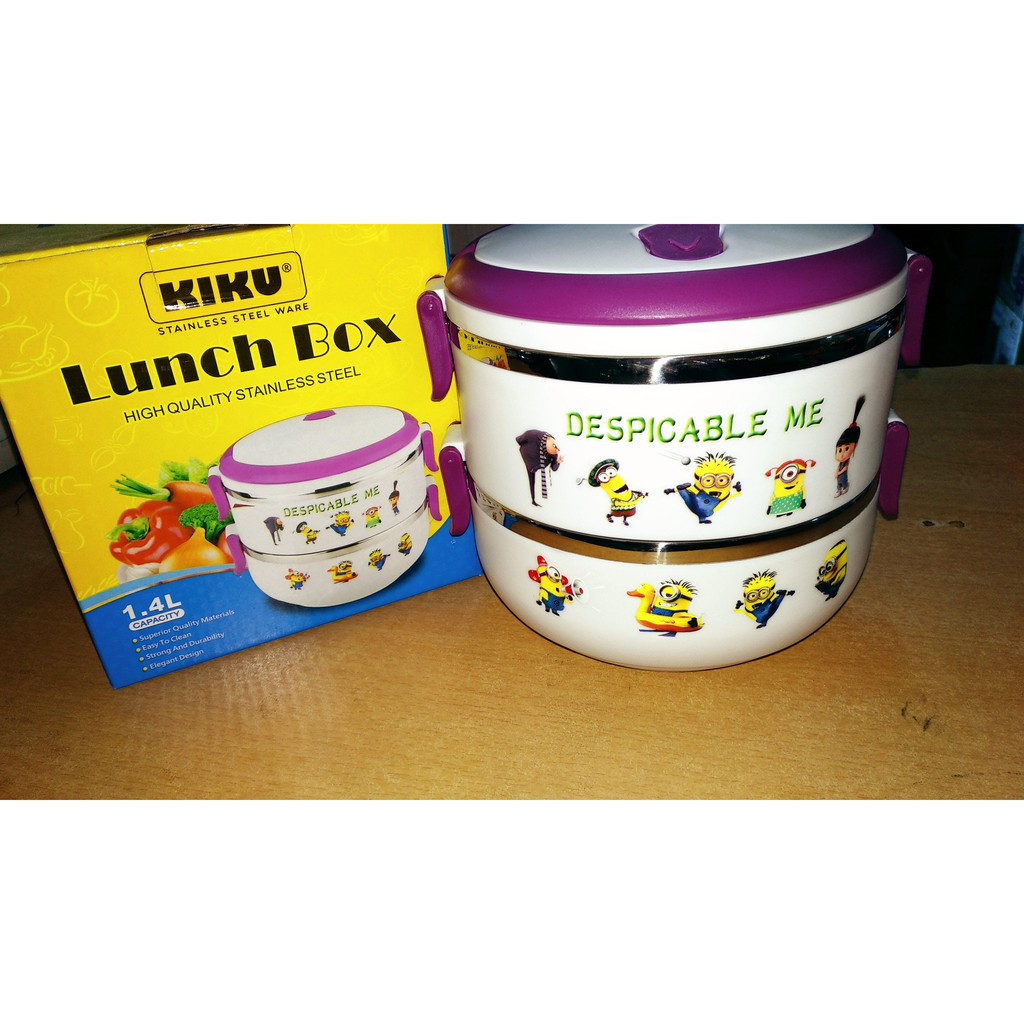 lunch box kiku susun 2 karakter Despicible Me