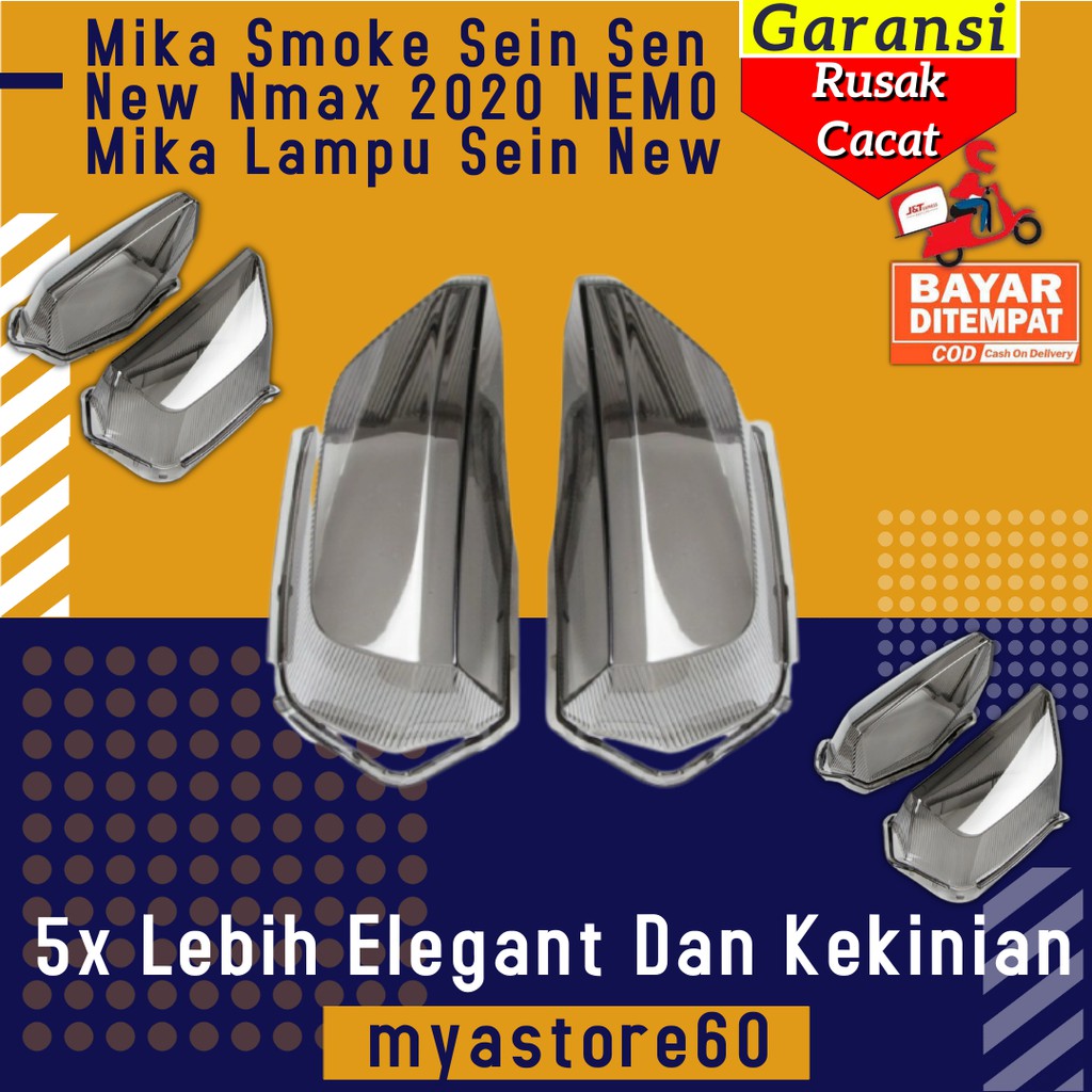 Mika Smoke Sein Sen New Nmax 2020 NEMO Cover TutupMika Lampu Sein Aksesoris Yamaha New Nmax 2020