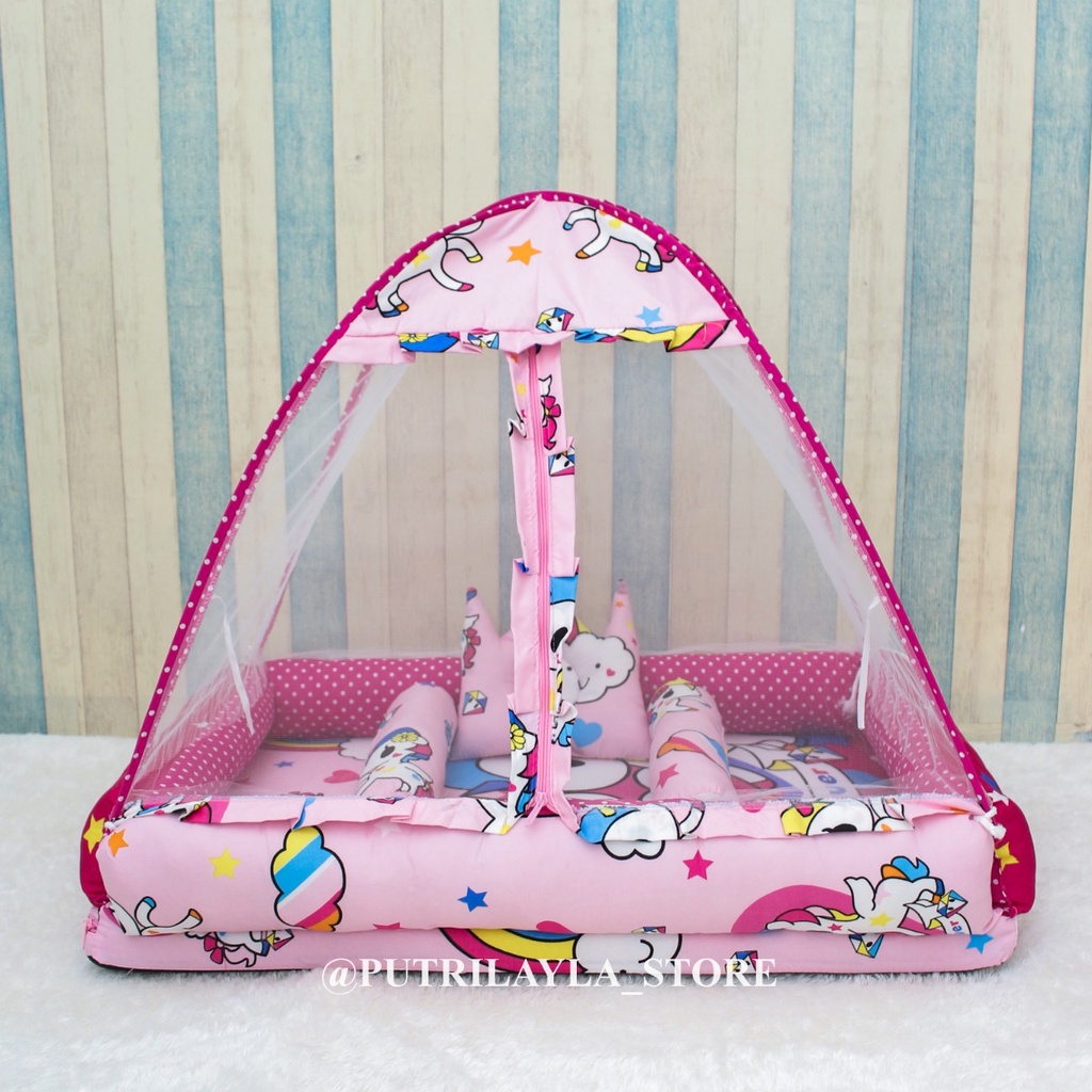 kasur bayi kelambu  TENDA JUMBO uk90x60x15cm