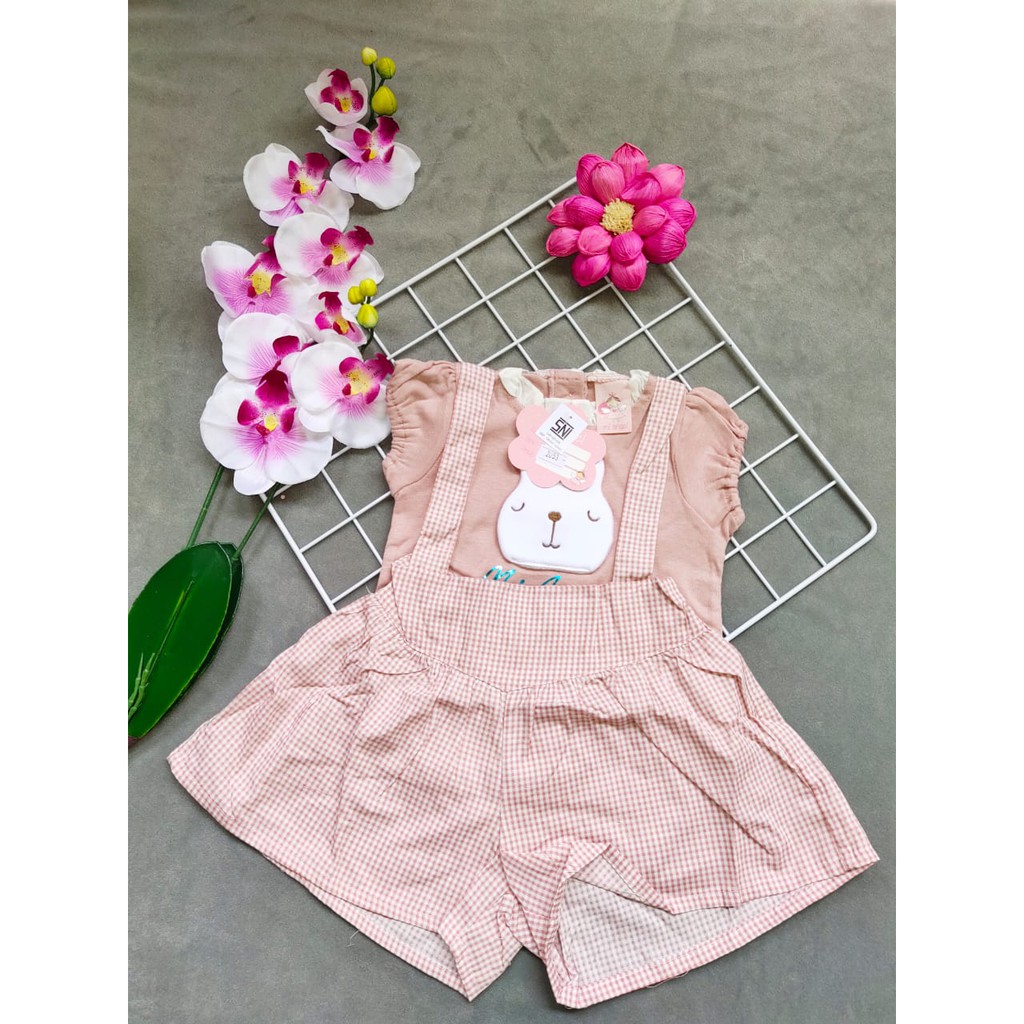 bb OVERALL KOTAK MIANGEL Bayi Baju Anak Perempuan