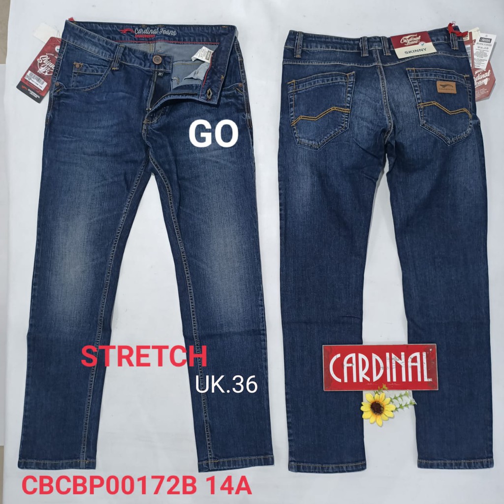 gof 36 CARDINAL CBCBP Celana Panjang Jeans Pria Pencil Stretch Slimfit Super Skinny Sobek Bermuda