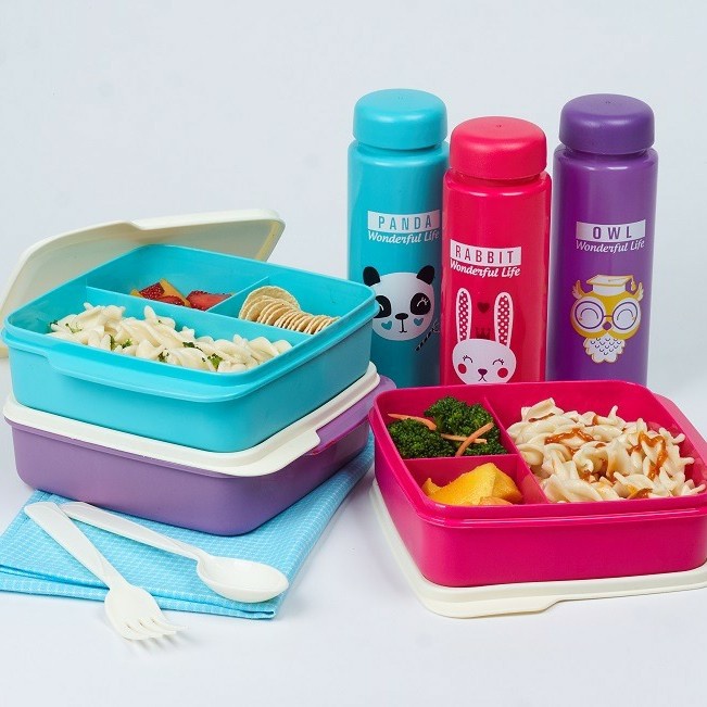 HY Kotak Makan Sekat 3 Plastik / Lunch Box / Catering Box