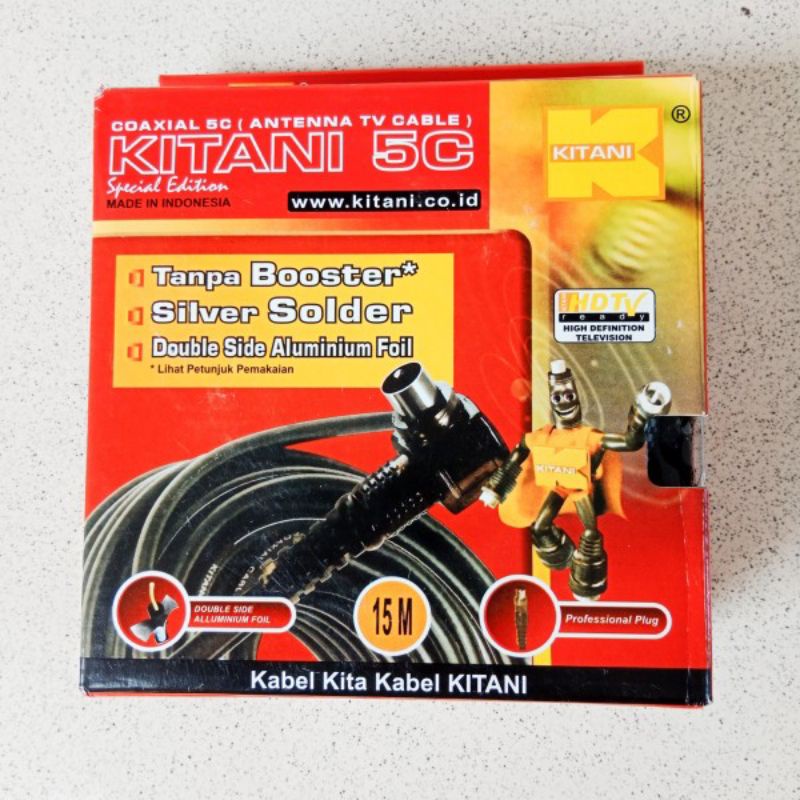KABEL ANTENA KITANI 5C 15 METER + JACK ANTENA Peralatan Rumah tangga cirebon