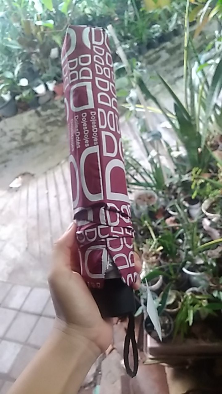 Payung Lipat 4 Jumbo 10jari Motif Huruf Dd Anti Uv