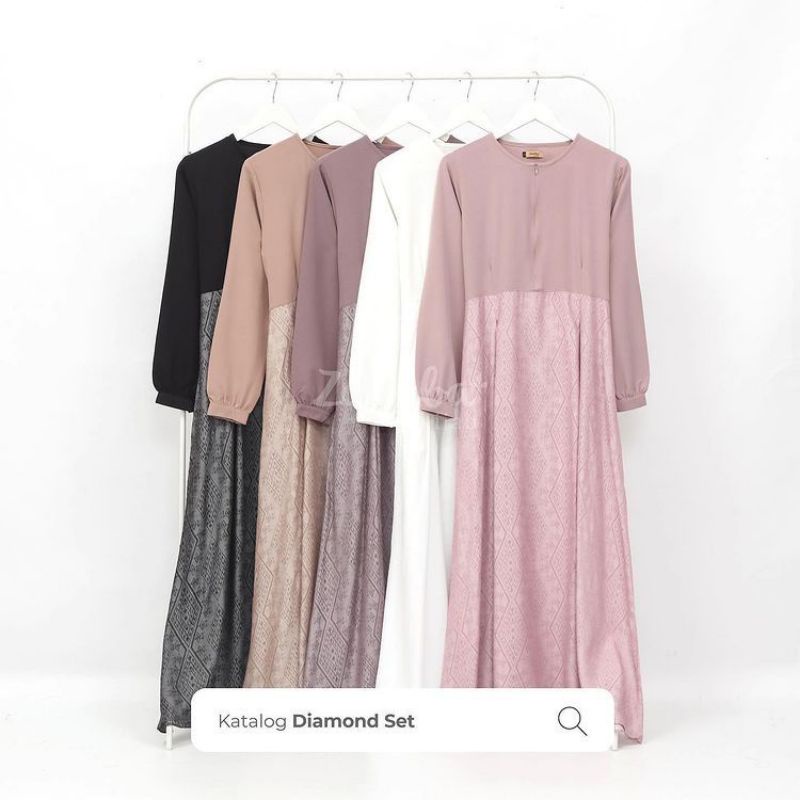 GAMIS WANITA PREMIUM DIAMOND SET IED SERIES ZANUBA