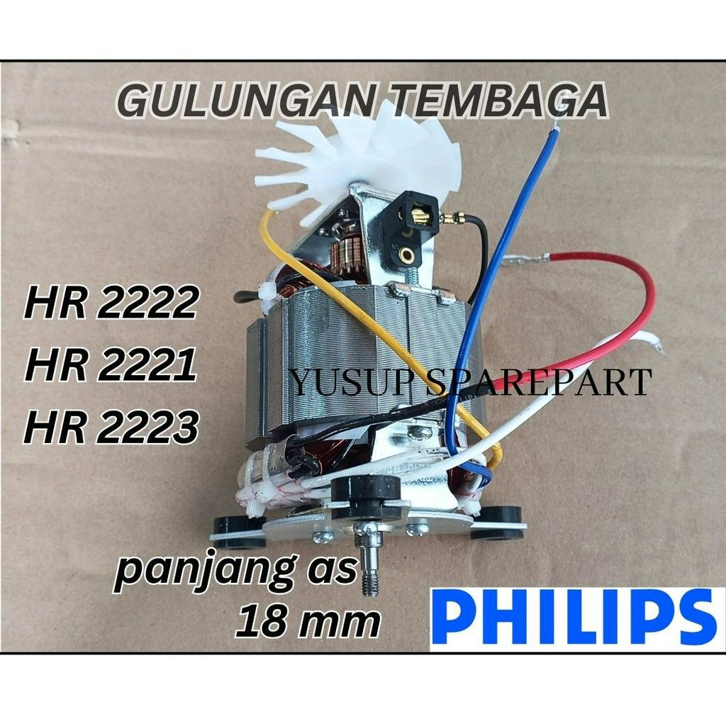 DINAMO BLENDER PHILIPS HR 2222/ HR 2221/ HR 2223 ORIGINAL TEMBAGA