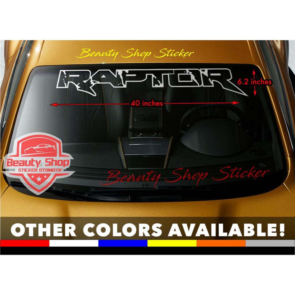 STICKER RAPTOR STIKER MOBIL FORD RANGER KACA DEPAN / BELAKANG