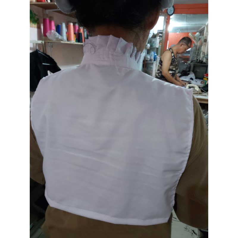 Fake Collar Manset Leher Bahan Katun Teratai