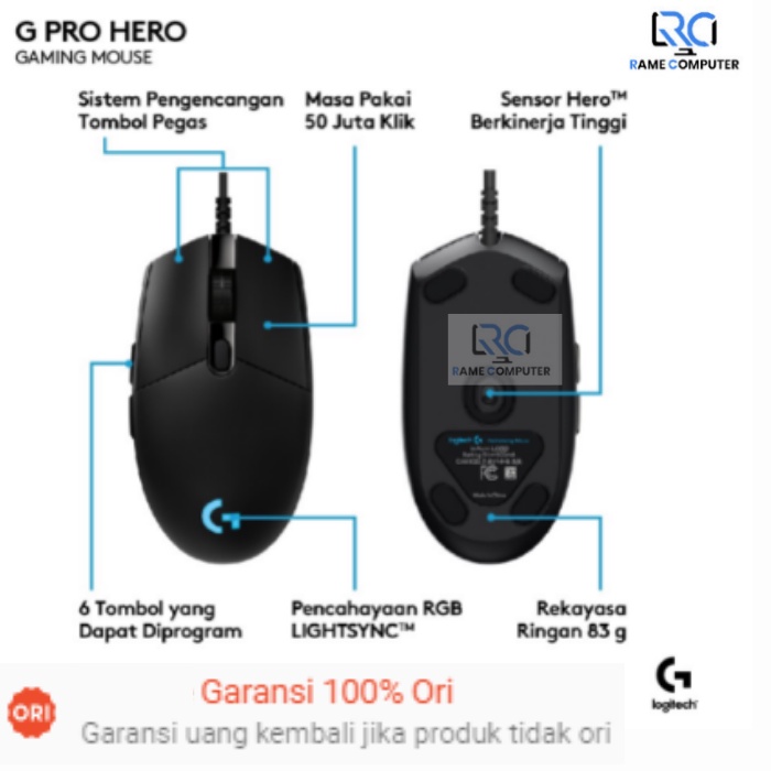 Logitech G Pro HERO Gaming Mouse Original