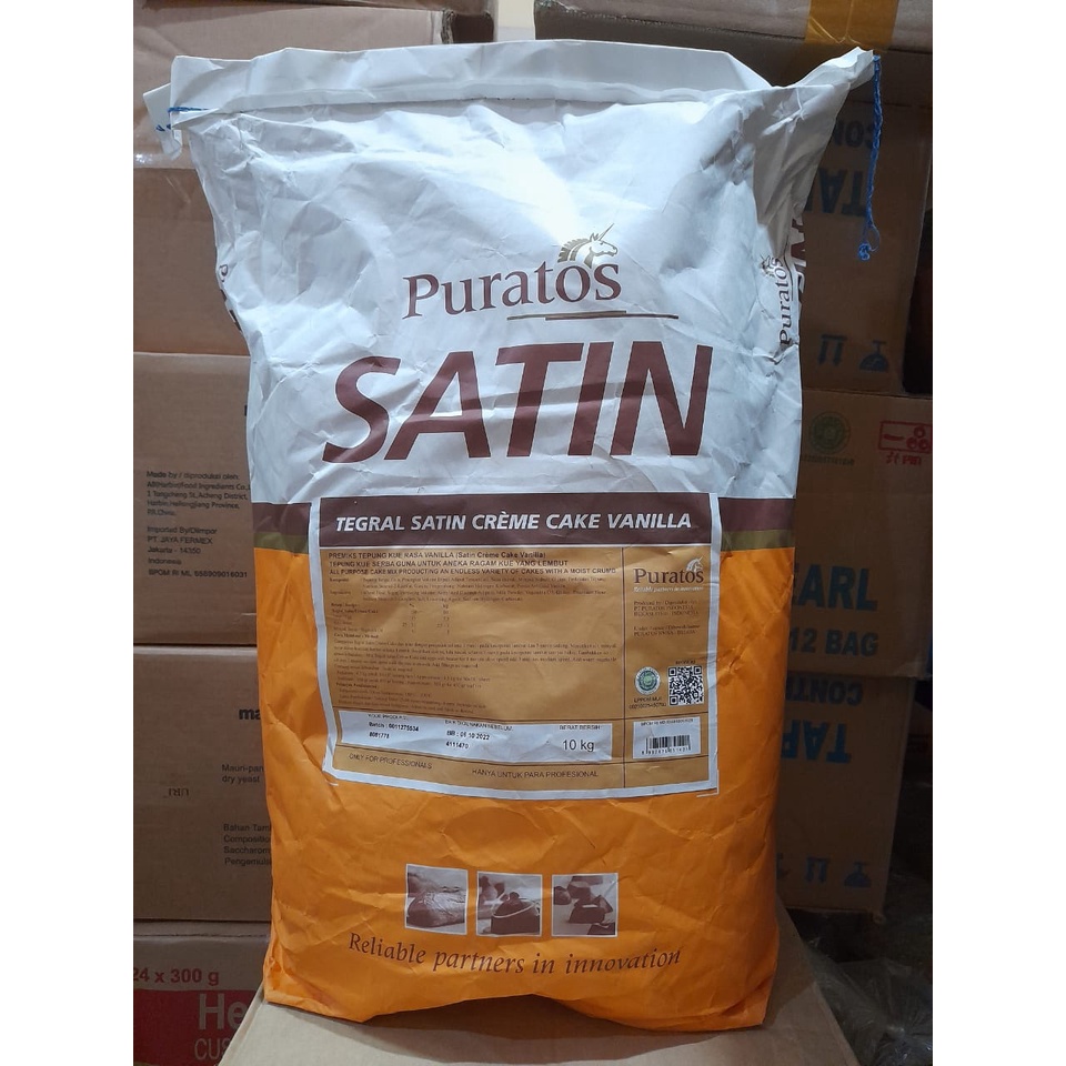 TEGRAL SATIN CREME CAKE VANILLA PURATOS  10 KG / TEPUNG PREMIX VANILLA