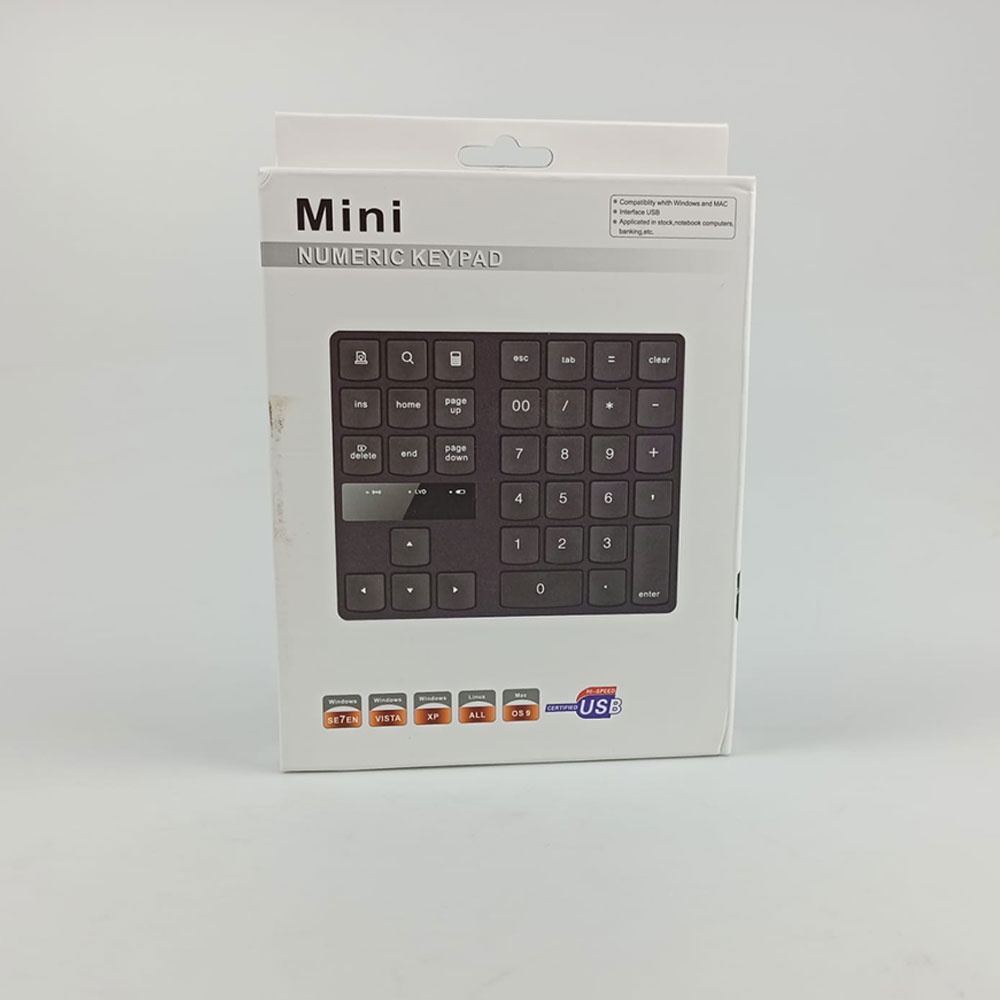 BEESCLOVER Keypad Numeric Multimedia Wireless 2.4GHz 35 Buttons - R57 - Black - 7RKY0VBK