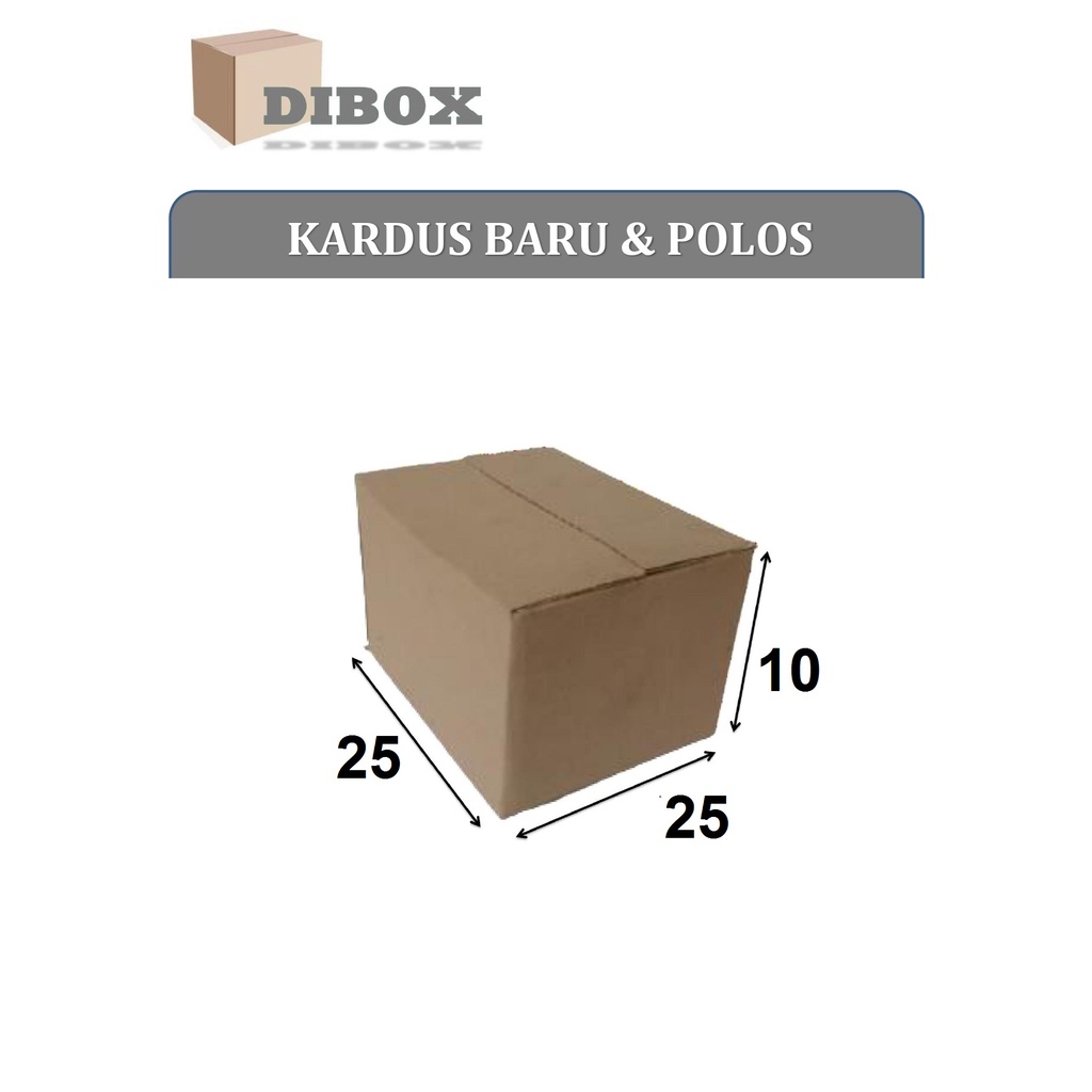 

KARDUS/BOX KARTON POLOS UKURAN 25 X 25 X 10 CM DOUBLE WALL
