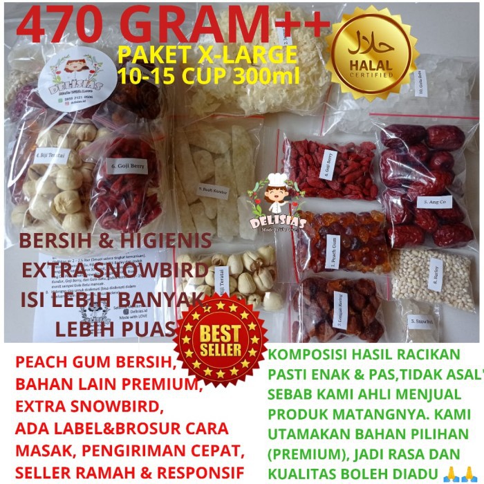 

Promo Spesial Peach Gum Dessert Lengkap Isi Komplit dan Banyak 430g Diskon