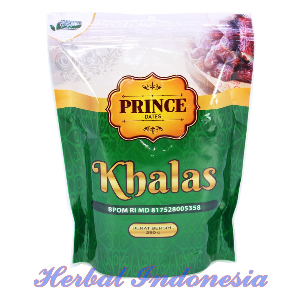 Kurma Dates PRINCE KHALAS 250gr | PRINCE KHALAS Al Madinah | Kurma PRINCE KHALAS 250gr