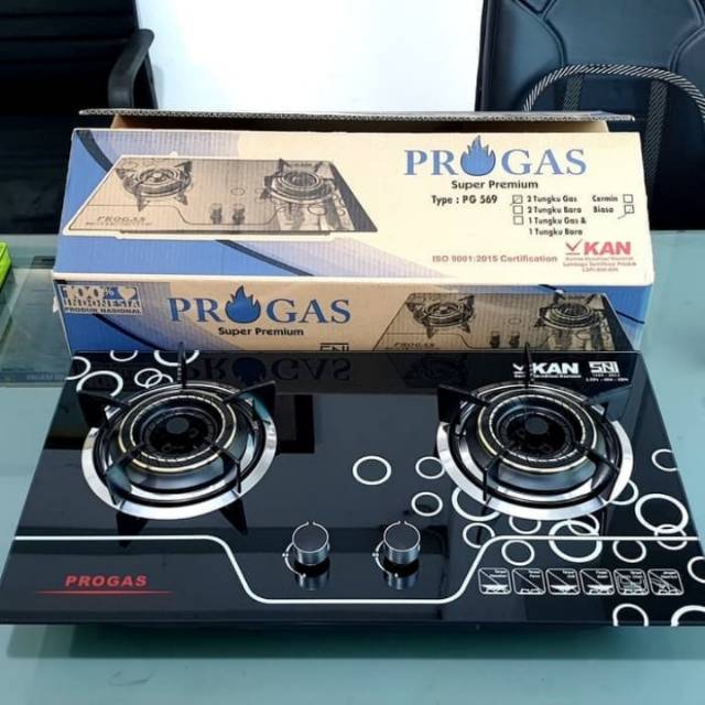 Kompor 2 tungku Progas tanam gas gas