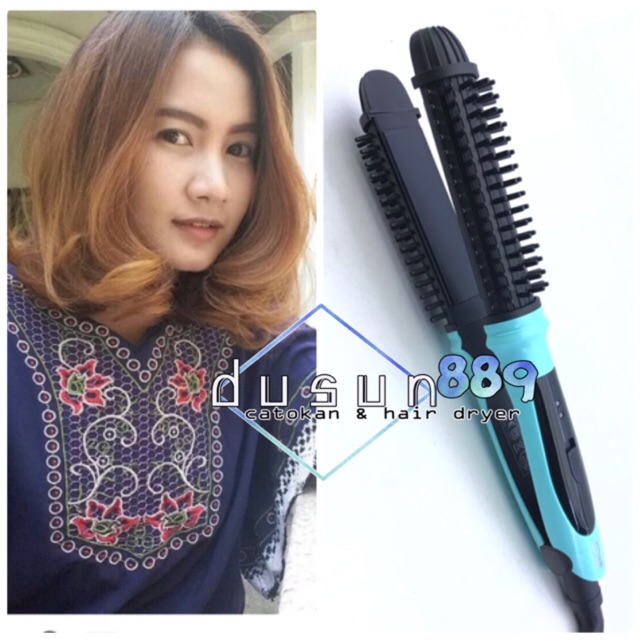  CATOK  RAMBUT  GW 7200 2IN1 LURUS KERITING CURLY DENGAN 