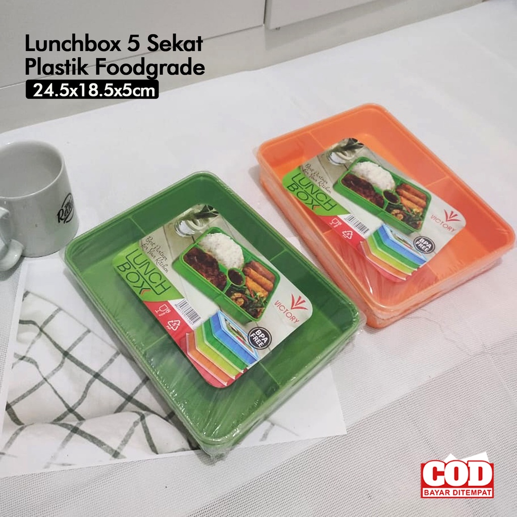 Kombo set lunch box tas bekal jumbo kotak makan besar set kotak makan dan tas bekal jumbo polos anti air