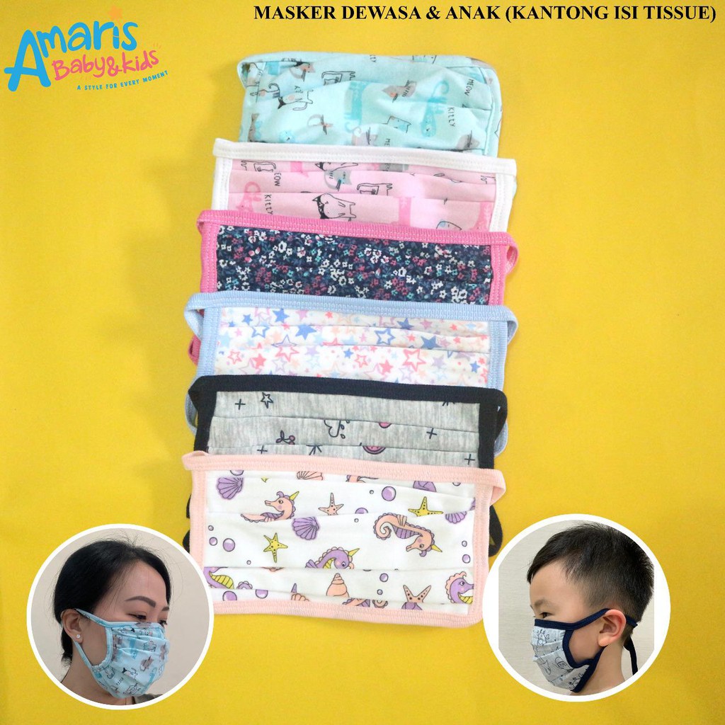 

Amaris Masker Kain Non Medis Kantong Tissu Motif (Dewasa / Anak)