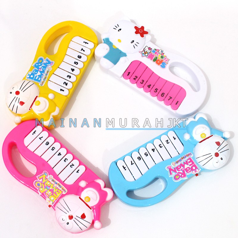 MAINANKEI MAINAN ANAK PIANO HELLO KITTY DORAEMON ST25P2 MAINAN EDUKASI MAINAN ALAT MUSIK