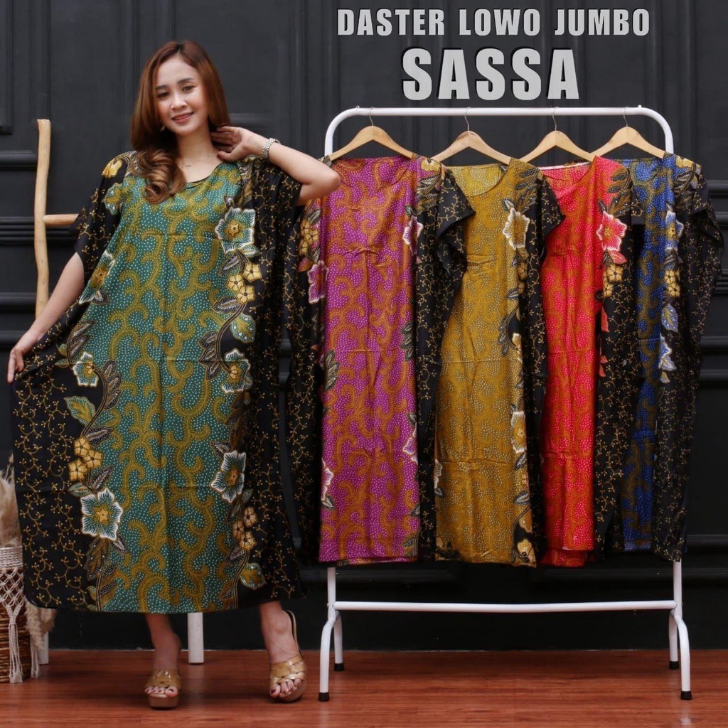 DASTER LOWO KALONG KELELAWAR SASSA LD 130 - DASTER JUMBO BIG SIZE BATIK KEKINIAN RAYON ADEM MURAH