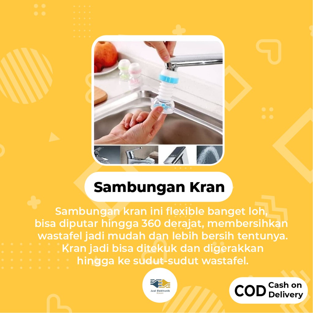 Sambungan Kran Dapur Penyambung Keran Air Flexibel Silicon Showerhead