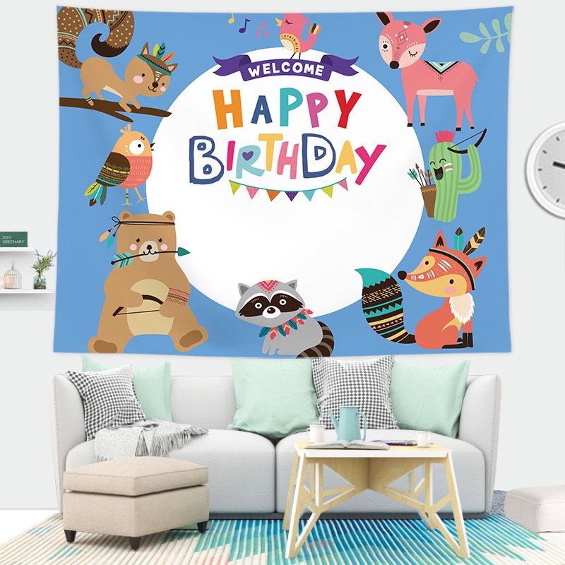 GM - KN35 POSTER KAIN WELCOME HAPPY BIRTHDAY | POSTER KAIN ANIME | POSTER KAIN KARTUN | BACKGROUND K