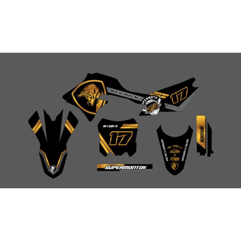 DECAL DTRACKER GOLD SUPERMOTO