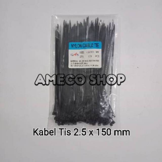 Kabel Tis / Cable Ties 2.5 x 150 Hitam