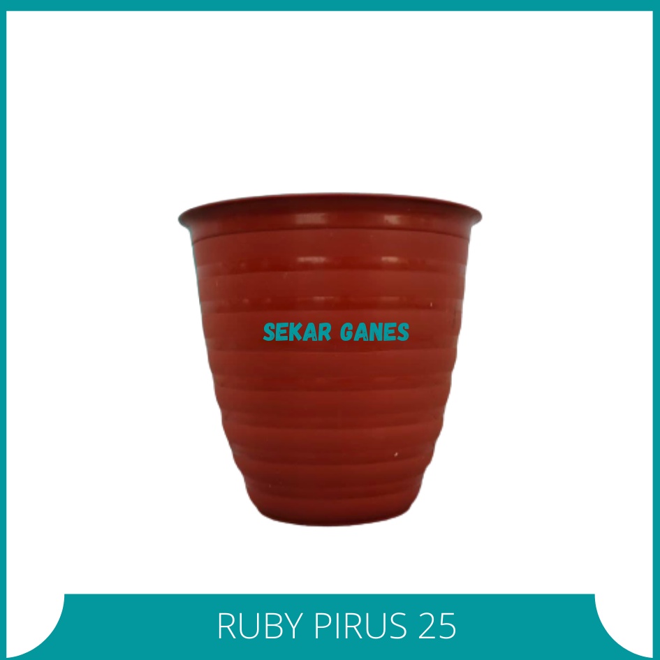 POT JM RUBY PIRUS 25 MERAH BATA motif tawon mirip tawon pirus 25