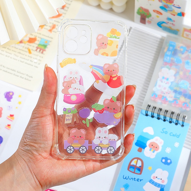 50 Lembar Stiker Motif Kartun Untuk Dekorasi Buku Catatan DIY