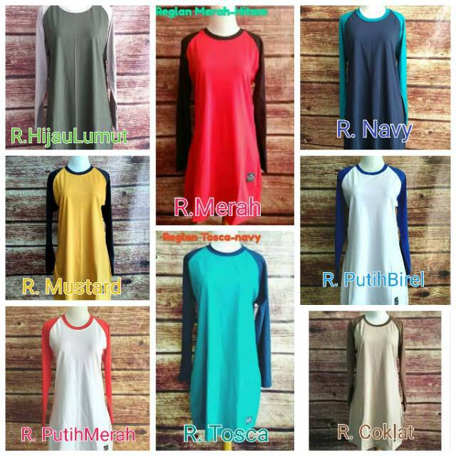 Download S Xxxl Kaos Polos Tunik Muslimah Reglan Seragam Olah Raga Size S Xxxl Shopee Indonesia