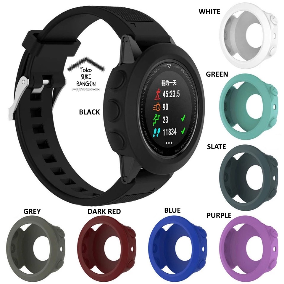 Bumper Silicone Rubber Case for Garmin Fenix 5 22mm Protective Cover