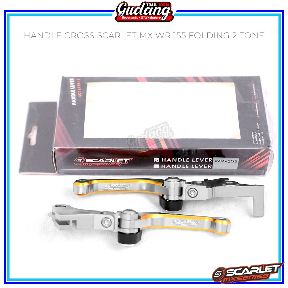 Handle SCARLET MX Cross 2 Tone Trail CRF 150L WR 155 dan KLX 150/Bigfoot/Dtracker Folding Full CNC