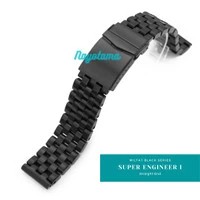 22mm Rantai MILTAT Super Engineer I Hitam Black PVD V-Clasp