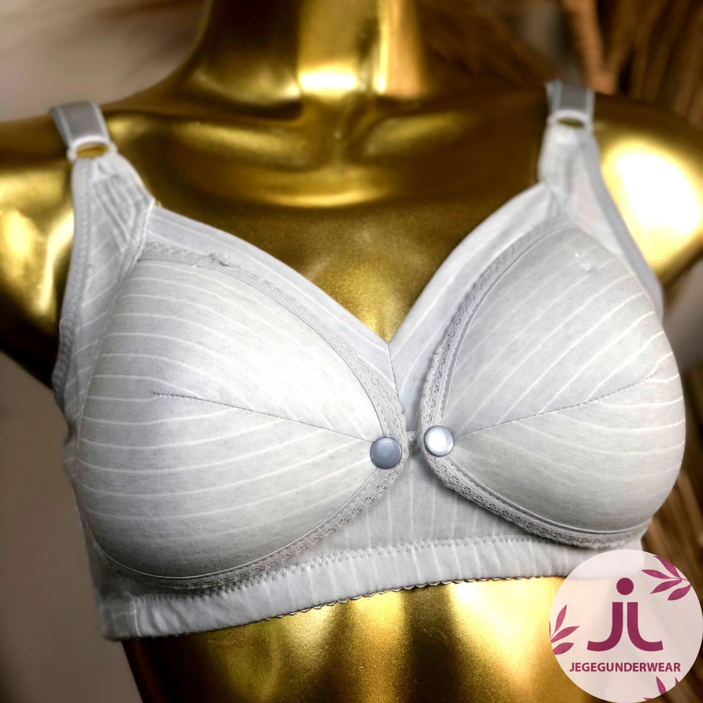JEGEG UNDERWEAR Pink Buttons Nursing Bra