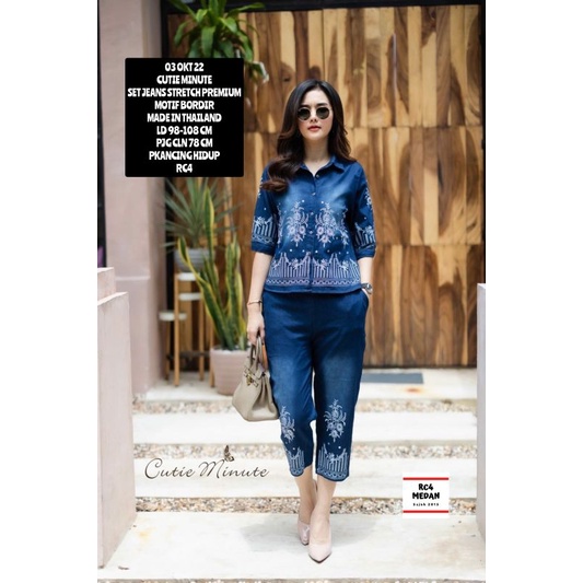 setelan jeans Stretch Cutie Minute