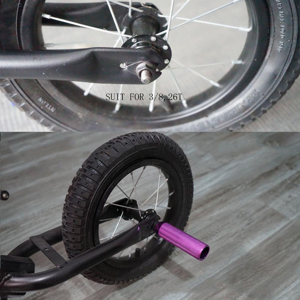 Nickolas1 Pasak Sepeda Bagian Sepeda 3/8 inch As Stunt Pegs BMX Pasak Anti-Selip Pasak Belakang Sepeda As Pedal