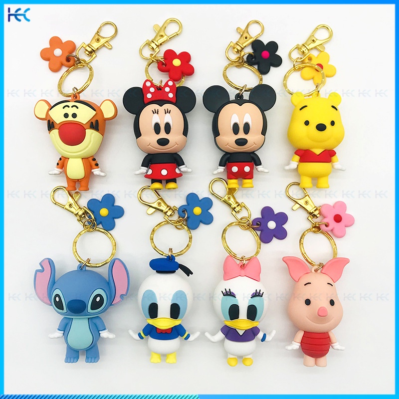 2022 Fashion cartoon key chain Mickey Minnie stilch pendant couple car key pendant