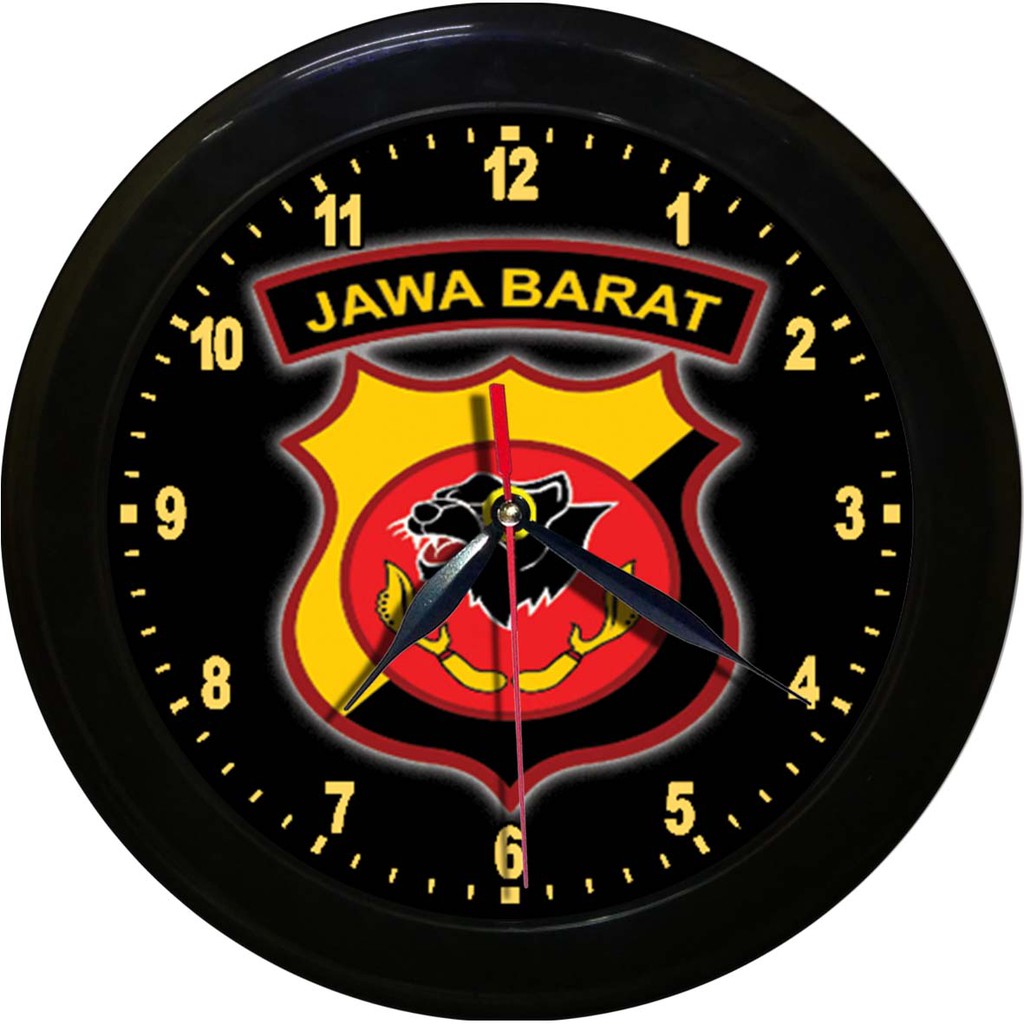 JAM DINDING POLDA JAWA BARAT   (DIAMETER 30CM)